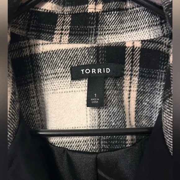 Torrid Black, White & Light Pink Coat - Picture 2 of 9